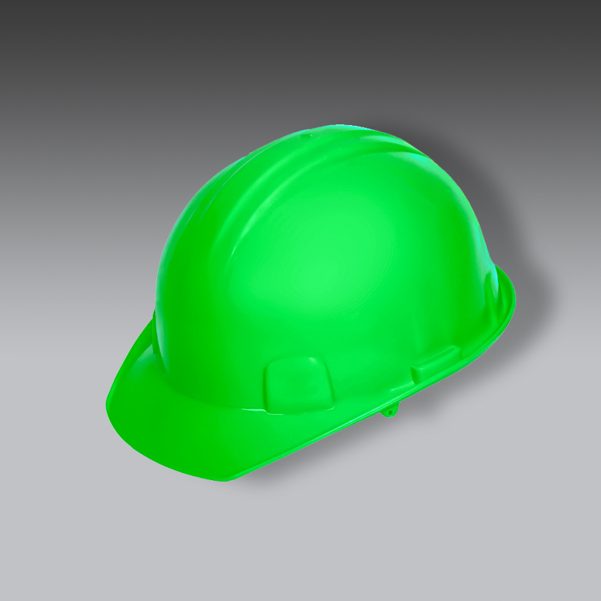 cascos para la seguridad industrial verde high visibility tipo cachucha dielectrico con suspension textil de 6 puntos modelo ww 2007amk marca jyrsa